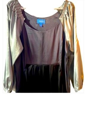 Vera Wang Satin Midi Dress